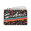 San Antonio Fiesta Retro Basketball Clutch Wristlet Bag