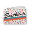 San Antonio Fiesta Retro Basketball White Clutch Wristlet Bag