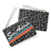 San Antonio Fiesta Retro Silver Pattern Basketball Clutch Wristlet Bag - Image 3