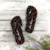San Antonio Fiesta Retro Basketball Pattern Flip Flops Sandals Chancla - Image 12
