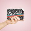 San Antonio Fiesta Retro Basketball Silver Pattern Mini Clutch Wristlet Bag - Image 4