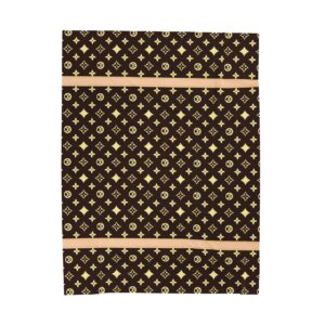 Louis Pet-ton Luxury Designer-Inspired Petall Design Velveteen Plush Blanket