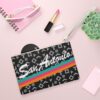 San Antonio Fiesta Retro Silver Pattern Basketball Clutch Wristlet Bag - Image 4