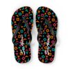 San Antonio Fiesta Retro Basketball Pattern Flip Flops Sandals Chancla - Image 13
