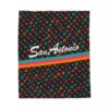 San Antonio Fiesta Basketball Retro Pattern Velveteen Plush Blanket - Image 4