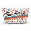 San Antonio Fiesta Retro Basketball White Pouch Accessory Bag