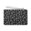 San Antonio Fiesta Retro Silver Pattern Basketball Clutch Wristlet Bag - Image 2