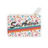 San Antonio Fiesta Retro Basketball White Mini Clutch Wristlet Bag